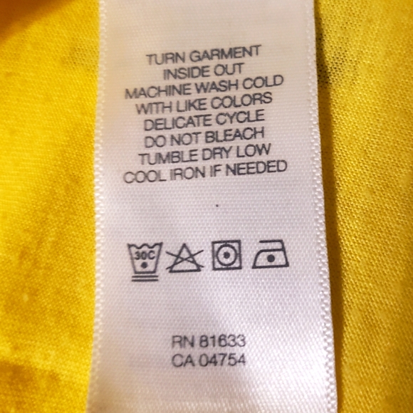 KENNETH COLE REACTION Top, Yellow/White Sleeveless Buttons Size P/S - Picture 5 of 5